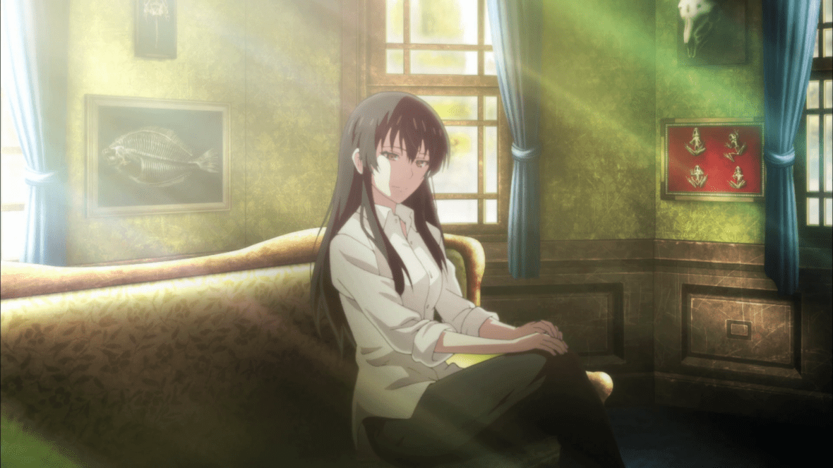 Image of Sakurako, main character in the anime Beautiful Bones